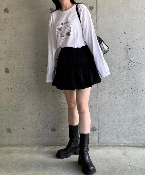 tunee(チュニー)の「大人カジュアルCATロンT/長袖Tシャツ(hsyd)(Tシャツ/カットソー・レディース・ホワイト・MEDIUM/LARGE)」の14枚目の写真