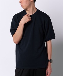(SA) ジャガード 無地 半袖 Tシャツ