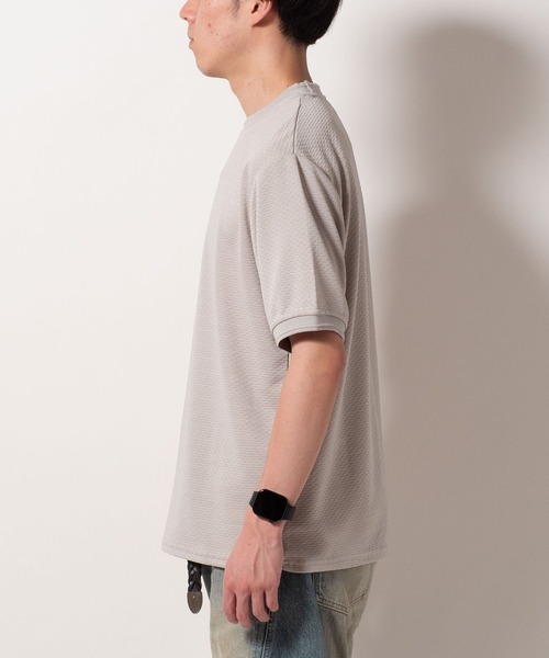 BAYBLO(ベイブロ)の「(SA) ジャガード 無地 半袖 Tシャツ(Tシャツ/カットソー・メンズ・ネイビー/グレー/ブラック・M/LL/L)」の20枚目の写真