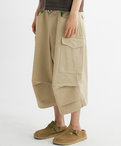 THEN OUR(デンアワー)の「コットンウォッシュドバミューダカーゴパンツ(ベージュ)(その他パンツ・メンズ・その他・LARGE/MEDIUM/X-LARGE)」の13枚目の写真