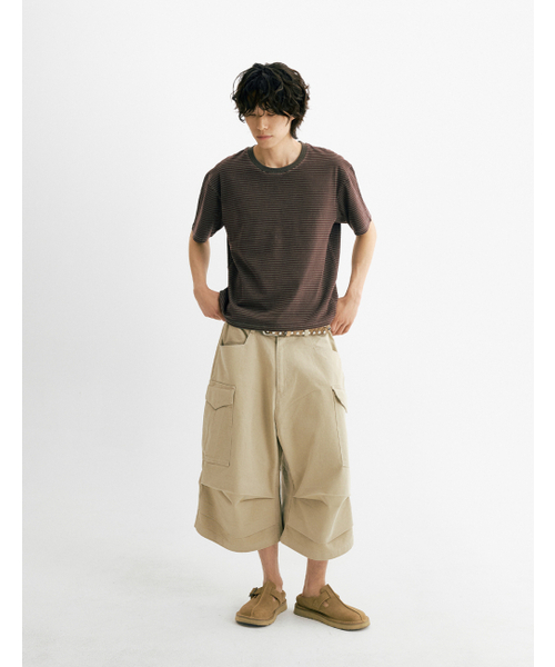 THEN OUR(デンアワー)の「コットンウォッシュドバミューダカーゴパンツ(ベージュ)(その他パンツ・メンズ・その他・LARGE/MEDIUM/X-LARGE)」の2枚目の写真