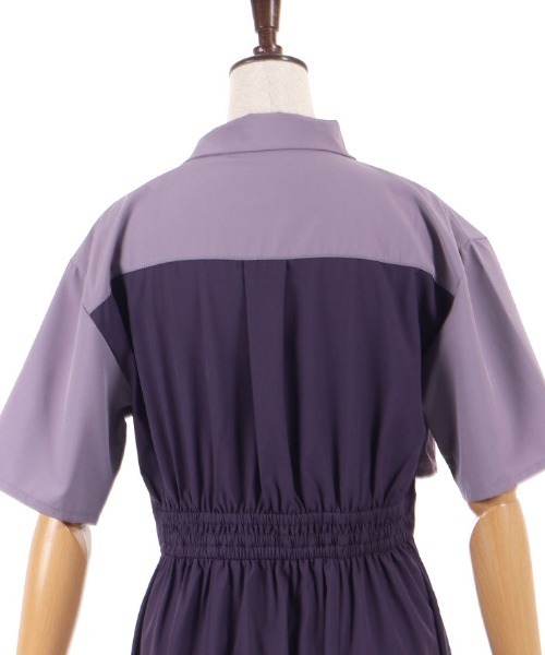 axes femme（アクシーズファム）の「クラウン付バイカラーＯＰ（ワンピース・レディース・グレー/パープル/ブラック・MEDIUM）」の19枚目の写真