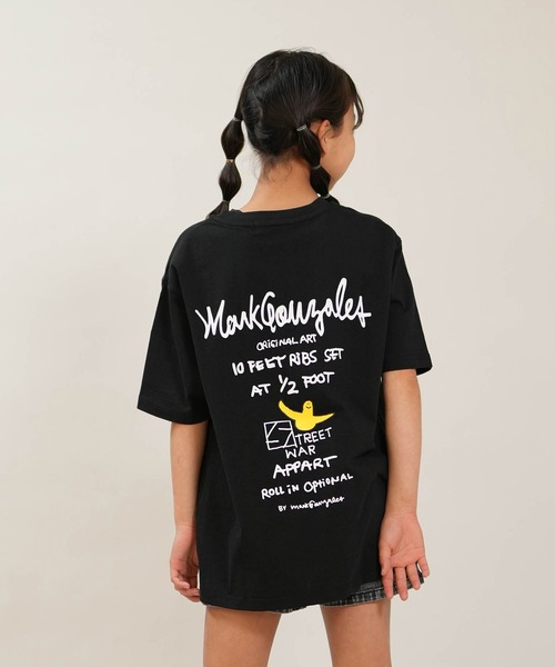 (What it isNt)ART BY MARKGONZALES(ワットイットイズント)の「(What it isNt)ART BY MARKGONZALES/ワット イット イズント マークゴンザレス キッズ Tシャツ MGT-26203(Tシャツ/カットソー・キッズ・ブラック/ホワイト・160cm/150cm/140cm/130cm)」の2枚目の写真
