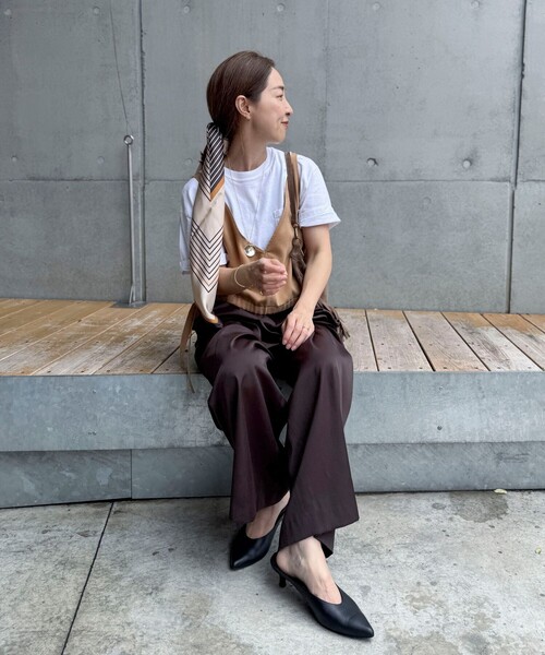 NOLLEY’S Sophi(ノーリーズソフィ)の「シルクプリントストール88(バンダナ/スカーフ・レディース・ブラウン系その他/ブルー系その他/ベージュ系その他/ネイビー・FREE)」の14枚目の写真