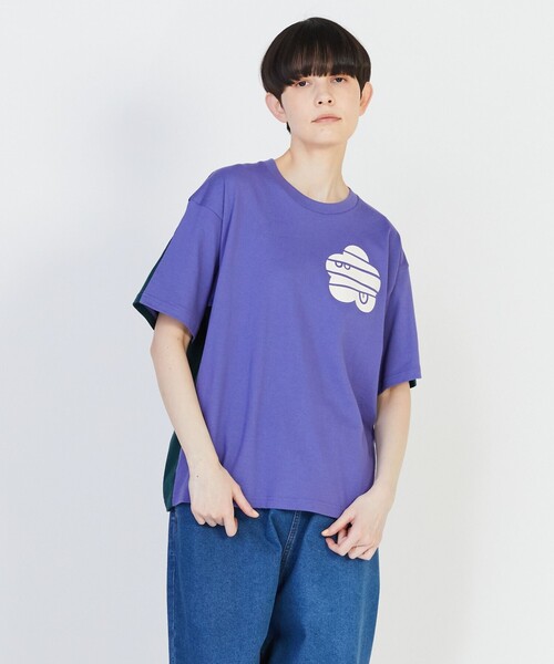 FRAPBOIS PARK(フラボアパーク)の「マッチパーキーT(Tシャツ/カットソー・レディース・ブラック/ホワイト/パープル・1/2)」の3枚目の写真