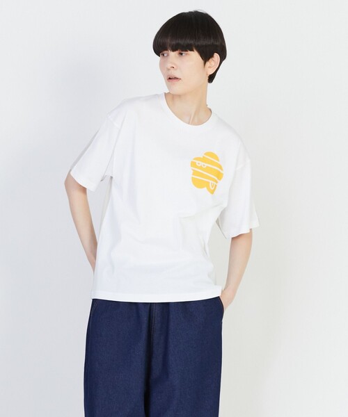 FRAPBOIS PARK(フラボアパーク)の「マッチパーキーT(Tシャツ/カットソー・レディース・ブラック/ホワイト/パープル・1/2)」の1枚目の写真