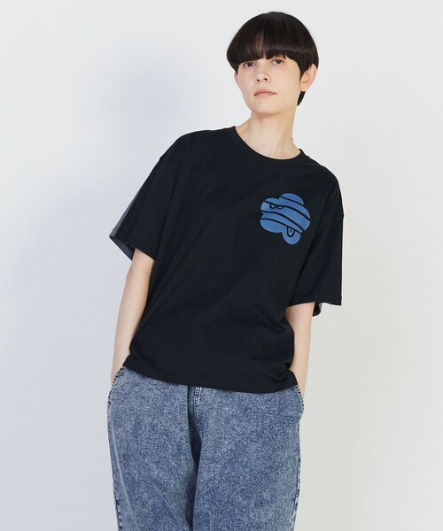 FRAPBOIS PARK(フラボアパーク)の「マッチパーキーT(Tシャツ/カットソー・レディース・ブラック/ホワイト/パープル・1/2)」の2枚目の写真