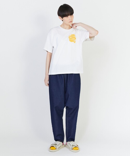 FRAPBOIS PARK(フラボアパーク)の「マッチパーキーT(Tシャツ/カットソー・レディース・ブラック/ホワイト/パープル・1/2)」の7枚目の写真
