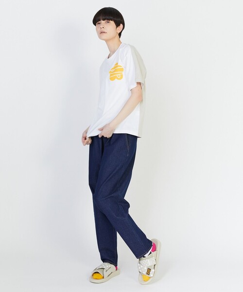 FRAPBOIS PARK(フラボアパーク)の「マッチパーキーT(Tシャツ/カットソー・レディース・ブラック/ホワイト/パープル・1/2)」の8枚目の写真