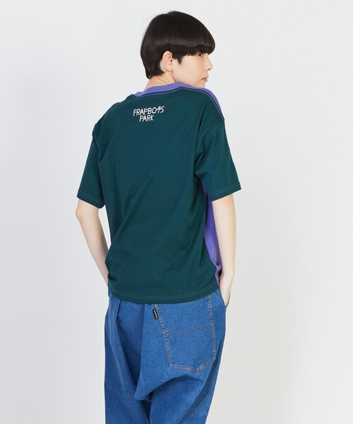 FRAPBOIS PARK(フラボアパーク)の「マッチパーキーT(Tシャツ/カットソー・レディース・ブラック/ホワイト/パープル・1/2)」の11枚目の写真
