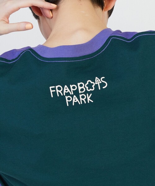 FRAPBOIS PARK(フラボアパーク)の「マッチパーキーT(Tシャツ/カットソー・レディース・ブラック/ホワイト/パープル・1/2)」の15枚目の写真
