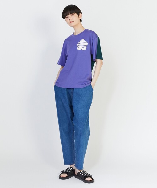 FRAPBOIS PARK(フラボアパーク)の「マッチパーキーT(Tシャツ/カットソー・レディース・ブラック/ホワイト/パープル・1/2)」の17枚目の写真