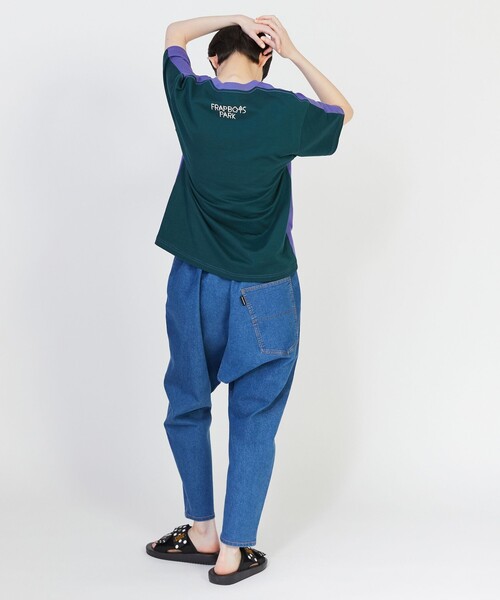 FRAPBOIS PARK(フラボアパーク)の「マッチパーキーT(Tシャツ/カットソー・レディース・ブラック/ホワイト/パープル・1/2)」の18枚目の写真