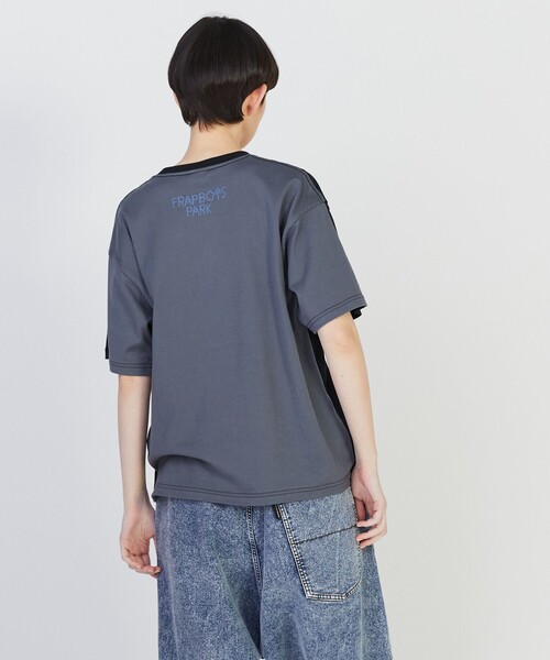 FRAPBOIS PARK(フラボアパーク)の「マッチパーキーT(Tシャツ/カットソー・レディース・ブラック/ホワイト/パープル・1/2)」の19枚目の写真