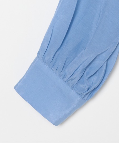 HELIOPOLE(エリオポール)の「FRILL BLOUSE / フリル ブラウス(シャツ/ブラウス・レディース・サックスブルー/ホワイト・38)」の6枚目の写真