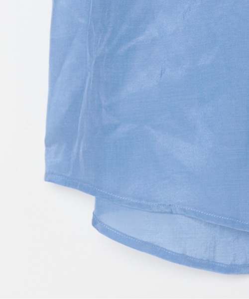 HELIOPOLE(エリオポール)の「FRILL BLOUSE / フリル ブラウス(シャツ/ブラウス・レディース・サックスブルー/ホワイト・38)」の7枚目の写真