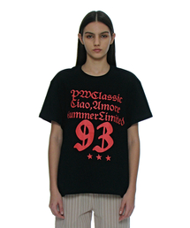 PWオールドタイポグラフィTシャツ_ブラック