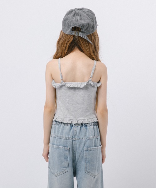 URBAN CHERRY(アーバンチェリー)の「フロントギャザーキャミソール(キャミソール・キッズ・グレー/イエロー・110cm/120cm/140cm/150cm/130cm)」の5枚目の写真