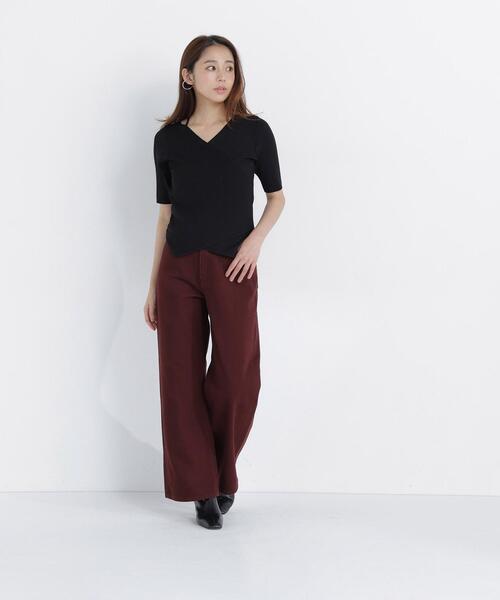 NATURAL BEAUTY BASIC(ナチュラルビューティーベーシック)の「ホルターネックリブニット(ニット/セーター・レディース・イエロー/ブラック/オフホワイト・フリ-)」の17枚目の写真