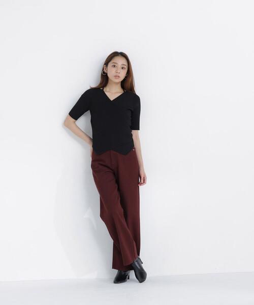 NATURAL BEAUTY BASIC(ナチュラルビューティーベーシック)の「ホルターネックリブニット(ニット/セーター・レディース・イエロー/ブラック/オフホワイト・フリ-)」の21枚目の写真
