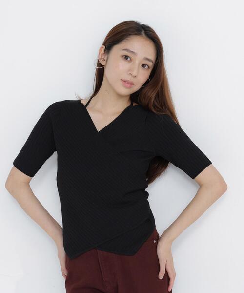 NATURAL BEAUTY BASIC(ナチュラルビューティーベーシック)の「ホルターネックリブニット(ニット/セーター・レディース・イエロー/ブラック/オフホワイト・フリ-)」の22枚目の写真