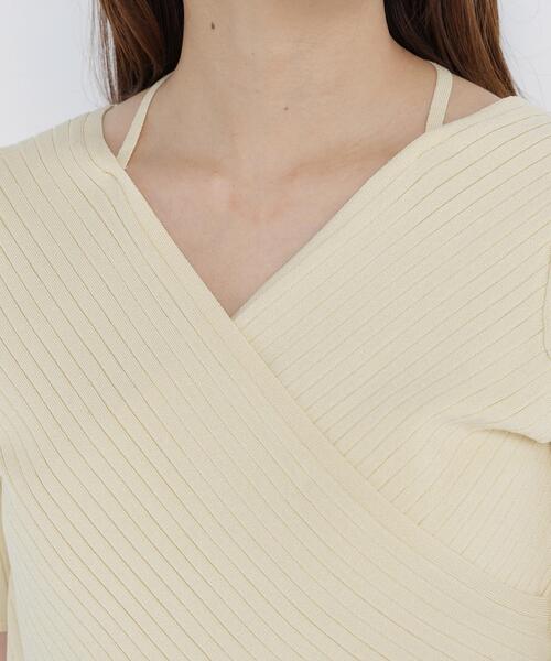 NATURAL BEAUTY BASIC(ナチュラルビューティーベーシック)の「ホルターネックリブニット(ニット/セーター・レディース・イエロー/ブラック/オフホワイト・フリ-)」の14枚目の写真