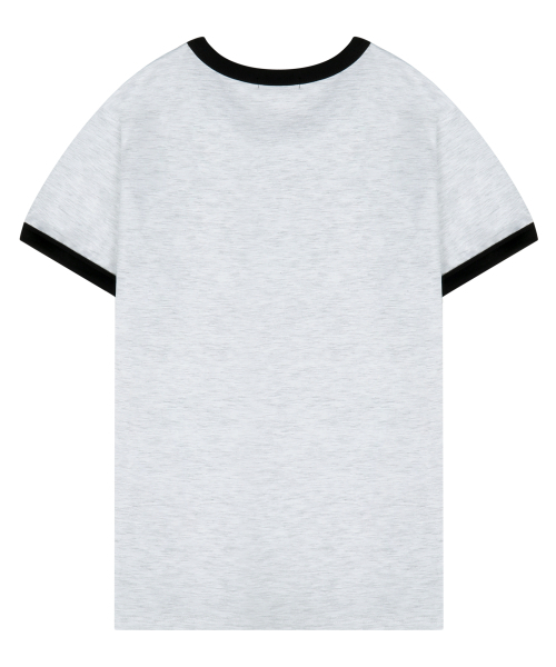 VLETI(ブレッティ)の「Cotton Twinkle Lettering Contrast Detail T-Shirt (white melange)(Tシャツ/カットソー・レディース・ホワイト×グレー・FREE)」の2枚目の写真