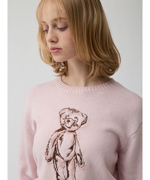 LILY BROWN(リリーブラウン)の「【Lily Bear】エンブロイダリーニット(ニット/セーター・レディース・グリーン/ネイビー/アイボリー/ピンク・F)」の12枚目の写真