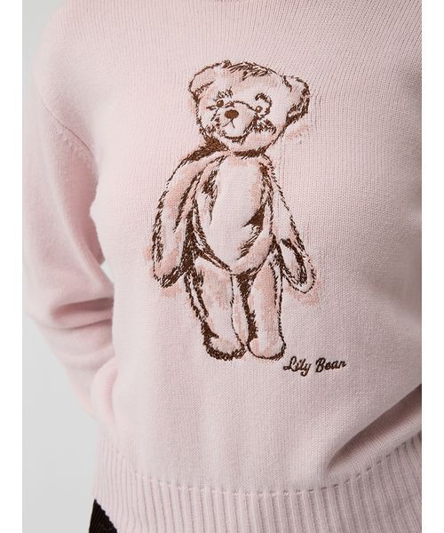 LILY BROWN(リリーブラウン)の「【Lily Bear】エンブロイダリーニット(ニット/セーター・レディース・グリーン/ネイビー/アイボリー/ピンク・F)」の13枚目の写真
