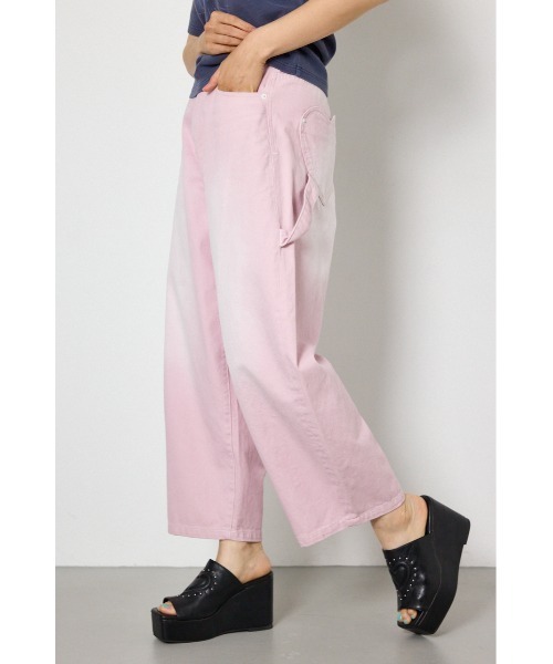 RODEO CROWNS WIDE BOWL(ロデオクラウンズワイドボウル)の「Heart Pocket ペインターカーブデニム(デニムパンツ・レディース・ライトブラック/ライトピンク/ブルー・MEDIUM/SMALL)」の11枚目の写真