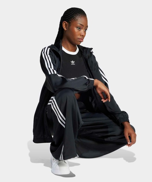 adidas（アディダス）の「サテン ワイドレッグ トラックパンツ / バギーパンツ / アディダスオリジナルス adidas Originals（その他パンツ・レディース・ブラック・XX-LARGE/LARGE/MEDIUM/SMALL/X-LARGE/X-SMALL）」の5枚目の写真