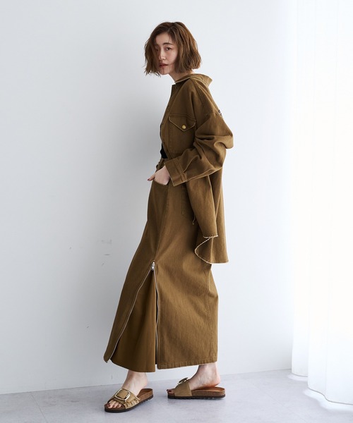 Editt by YECCA VECCA(エディットバイイェッカヴェッカ)の「ZIPアレンジスカート【セットアップ対応】(スカート・レディース・キャメル・FREE)」の19枚目の写真