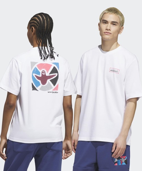 adidas(アディダス)の「スケートボーディング × マーク・ゴンザレス モダニスト 半袖Tシャツ / アディダスオリジナルス adidas Originals(Tシャツ/カットソー・メンズ・ホワイト・XX-LARGE/3XL/LARGE/MEDIUM/SMALL/X-LARGE/X-SMALL)」の1枚目の写真