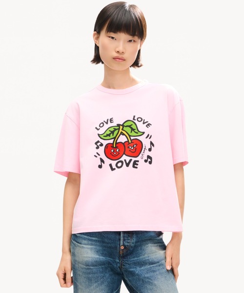 KENZO(ケンゾー)の「GOTS KENZO LOVES LOOSE T-SHIRT(Tシャツ/カットソー・レディース・ピンク系その他2・MEDIUM/X-SMALL/SMALL)」の1枚目の写真