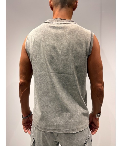 COOK JEANS(クックジーンズ)の「デニムノースリーブタンクトップ(タンクトップ・メンズ・サックスブルー/杢グレー/ネイビー/グレー・LARGE/MEDIUM)」の9枚目の写真