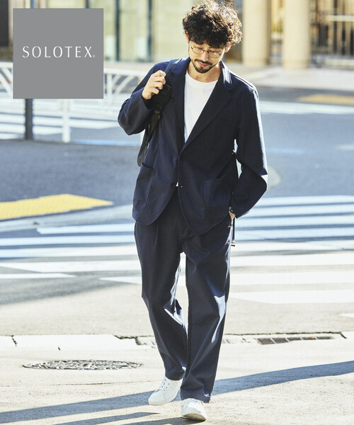 FREAK'S STORE（フリークスストア）の「リラックスフィット 2Bジャケット セットアップ Fabric by SOLOTEX(R) / テーラードジャケット イージーパンツ（テーラードジャケット・メンズ・ブラック/チャコールグレー/ベージュ/ネイビー/ブラウン・X-LARGE/MEDIUM/SMALL/LARGE）」の10枚目の写真