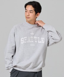 COTTON from the U.S.裏毛刺繍ラグラントレーナー