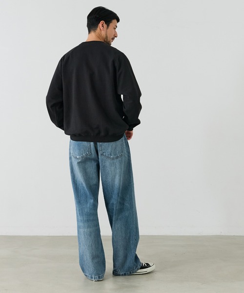 coca(coca)(コカ)の「COTTON from the U.S.裏毛刺繍ラグラントレーナー(スウェット・メンズ・ブラック/グレー・XL/M/L)」の10枚目の写真
