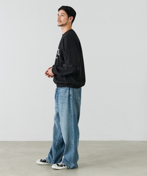 coca(coca)(コカ)の「COTTON from the U.S.裏毛刺繍ラグラントレーナー(スウェット・メンズ・ブラック/グレー・XL/M/L)」の12枚目の写真