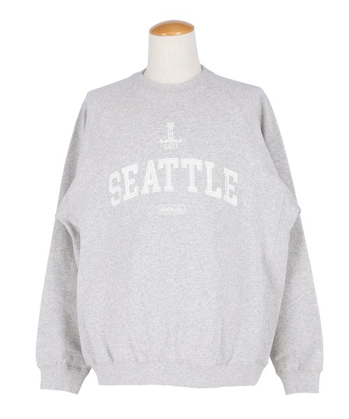 coca(coca)(コカ)の「COTTON from the U.S.裏毛刺繍ラグラントレーナー(スウェット・メンズ・ブラック/グレー・XL/M/L)」の14枚目の写真