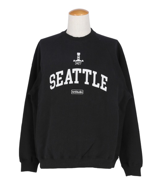 coca(coca)(コカ)の「COTTON from the U.S.裏毛刺繍ラグラントレーナー(スウェット・メンズ・ブラック/グレー・XL/M/L)」の15枚目の写真