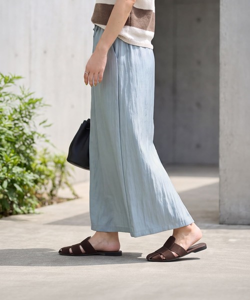 STYLE DELI（スタイルデリ）の「ウエストコードシャイニースカート（スカート・レディース・ライトブルー/ブラック/オレンジ系その他・FREE）」の14枚目の写真