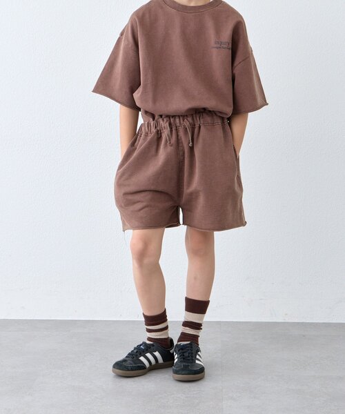CIAOPANIC TYPY(チャオパニックティピー)の「【KIDS】ピグメント加工バックロゴ5分袖セットアップ(Tシャツ/カットソー・キッズ・ブラック/ブラウン・150/130/110)」の11枚目の写真