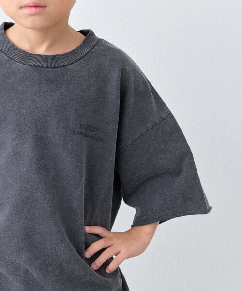 CIAOPANIC TYPY(チャオパニックティピー)の「【KIDS】ピグメント加工バックロゴ5分袖セットアップ(Tシャツ/カットソー・キッズ・ブラック/ブラウン・150/130/110)」の13枚目の写真