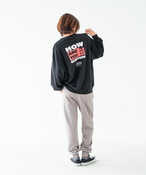 GENERATOR(ジェネレーター)の「GENERATOR/ジェネレーター HOW ARE YOUトレーナー(スウェット・レディース・トップグレー/ブラック/チャコールグレー・F)」の6枚目の写真