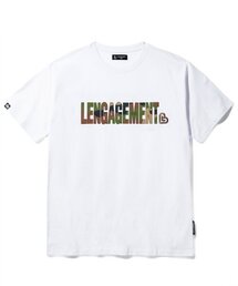リラックスフィットストーリーロゴ半袖Tシャツ[ホワイト-カモ]