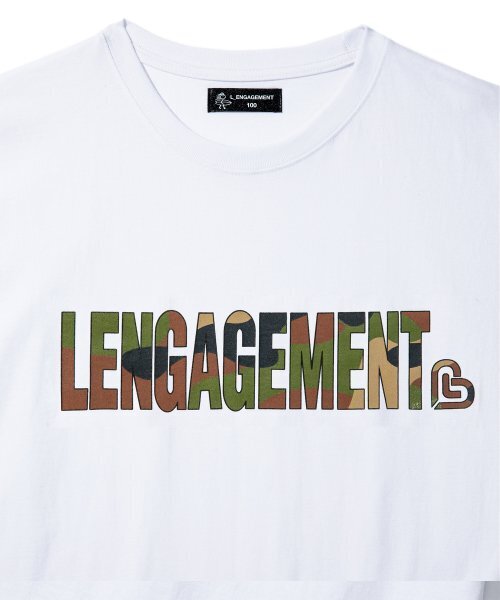 LENGAGEMENT（ランガージュマン）の「リラックスフィットストーリーロゴ半袖Tシャツ[ホワイト-カモ]（Tシャツ/カットソー・レディース・その他・100）」の4枚目の写真