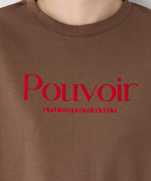 Petit Honfleur(プチオンフルール)の「レース切り替えロゴプリントカットプルオーバー(Tシャツ/カットソー・レディース・アイボリー/ブラウン・L/M)」の11枚目の写真