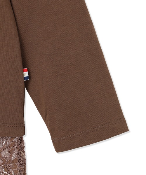 Petit Honfleur(プチオンフルール)の「レース切り替えロゴプリントカットプルオーバー(Tシャツ/カットソー・レディース・アイボリー/ブラウン・L/M)」の16枚目の写真
