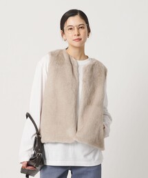 ポリエステル フェイクファー ベスト